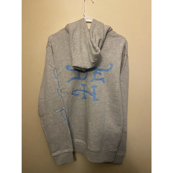 Ed Hardy Hoodie Size M Yellow Hair Skull Heather Grey NEW - Picture 2 of 3